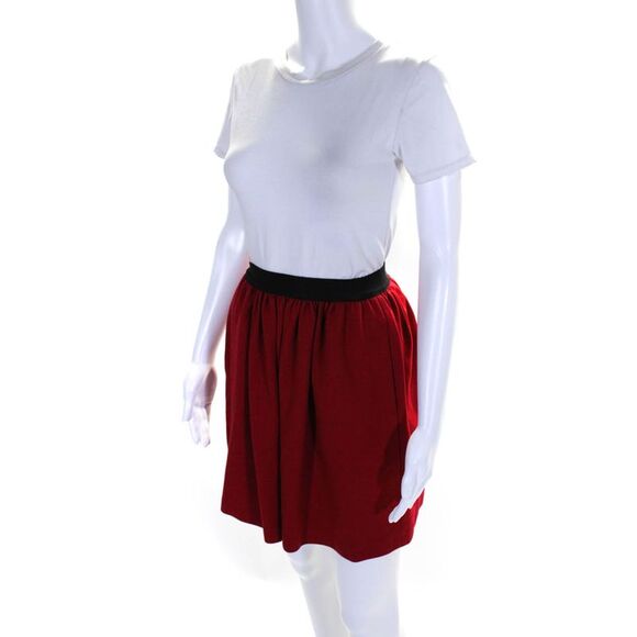Isola Marras Womens Red Pull On Pockets Knee Length A-Line Skirt Size S/M - Picture 2 of 5